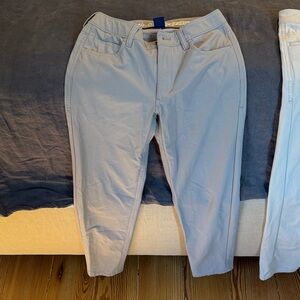 johnnie-O Kids Light Gray Stone performance fabric slim pants size 10